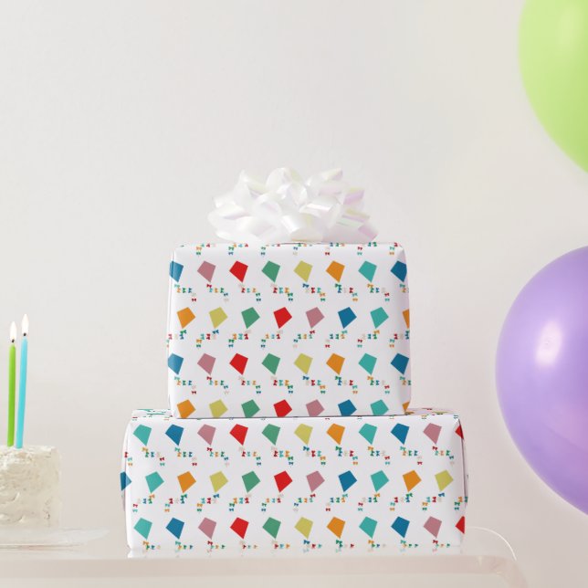 Colourful Kites Wrapping Paper (Party Gifts)