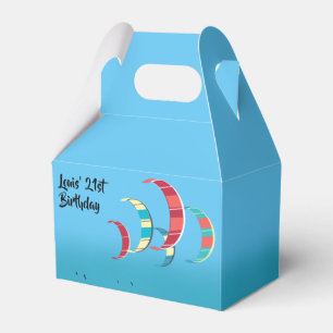 Colourful Kitesurfing Kites in the Blue Sky Favour Box