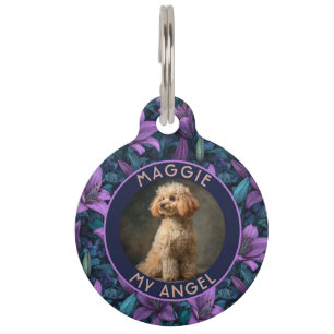 Colourful Kitten Owner Gift Lilies Pet Tag