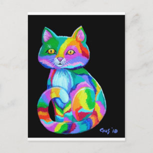 Colourful Kitten Postcard