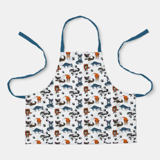 Colourful kitty cat print apron