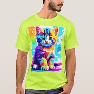 Colourful Kitty Splash T-Shirt