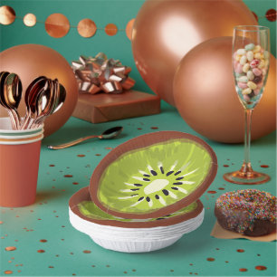 Colourful Kivi Green Elegant birthday party Fruits Paper Plate