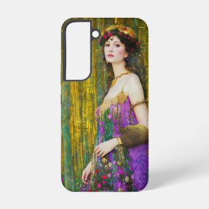 Colourful Klimt Style Collage Portrait of a Woman Samsung Galaxy Case