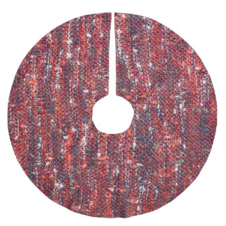 Colourful Knitted Texture: Cosy Background Brushed Polyester Tree Skirt