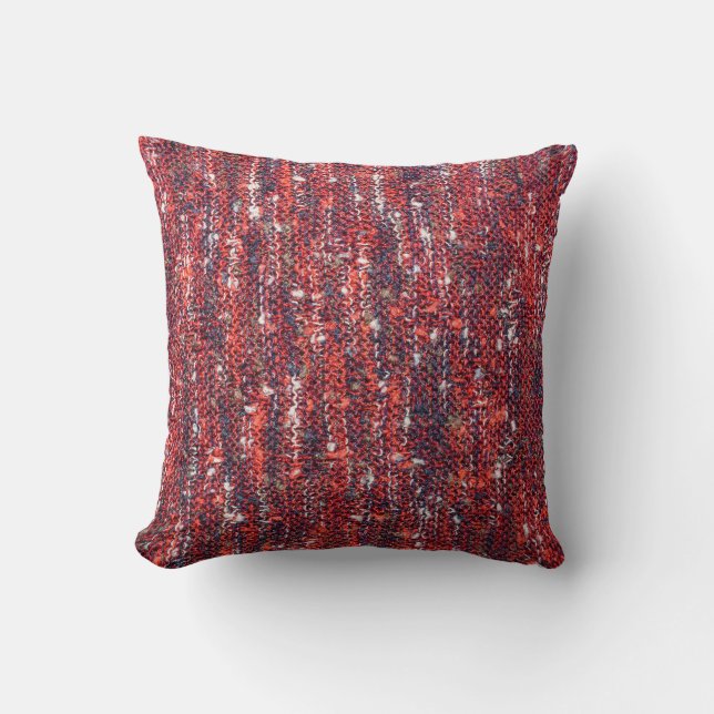 Colourful Knitted Texture: Cosy Background Cushion (Front)