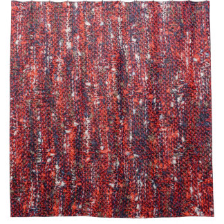 Colourful Knitted Texture: Cosy Background Shower Curtain