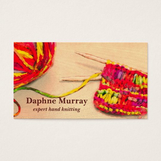 Colourful Knitting Business Card