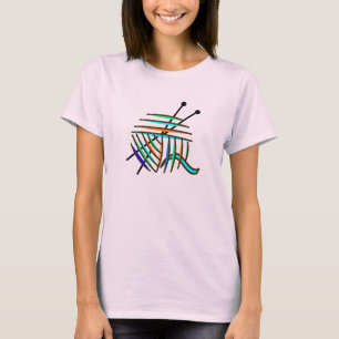 Colourful Knitting Needles and Yarn T-Shirt
