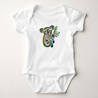 Colourful Koala Bear Lover Gift Baby Bodysuit