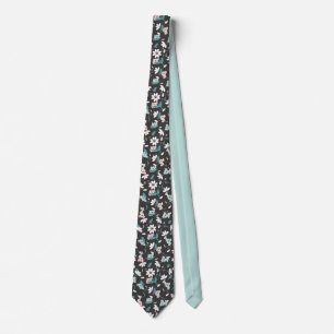 Colourful Koala Pattern Cute Animal and Floral Tie