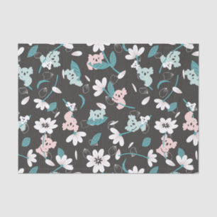 Colourful Koala Pattern Cute Animal and Floral Tissue Paper