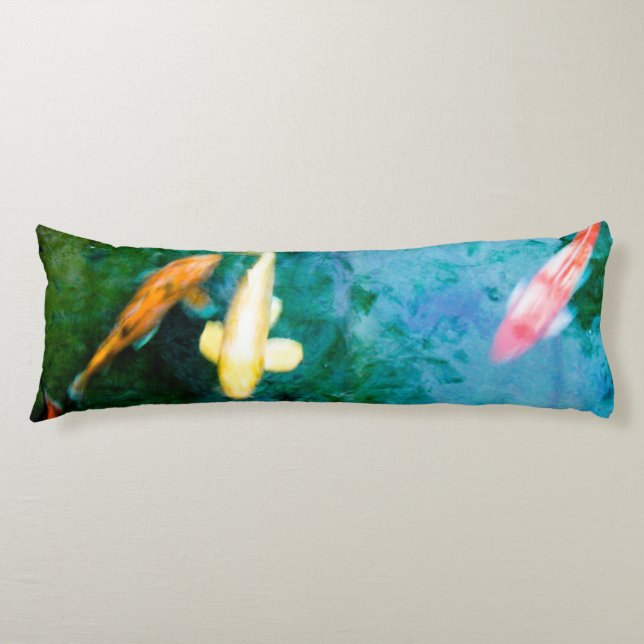 Colourful Koi Fish Body Cushion (Front)