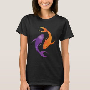 Colourful Koi Fish Couple T-Shirt