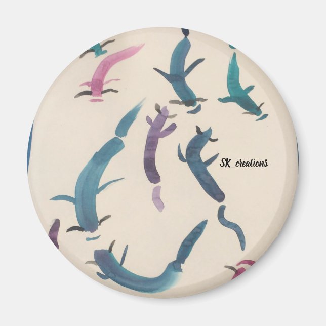 Colourful koi fish magnet (Front)