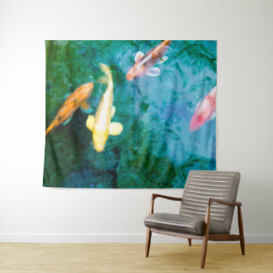 Colourful Koi Fish Tapestry