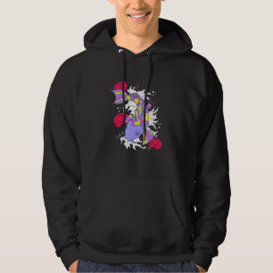 Colourful Koi Fish Water Lotus Japanese Koi Pond K Hoodie