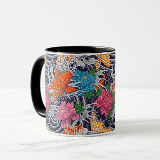 Colourful Koi Tattoo  Mug