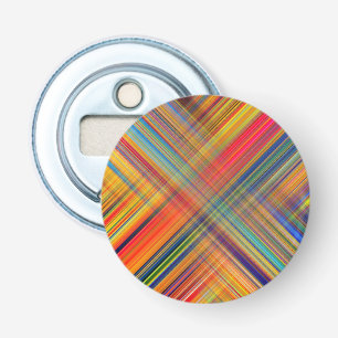 Colourful Kriss Kross Pattern Plaid Bottle Opener