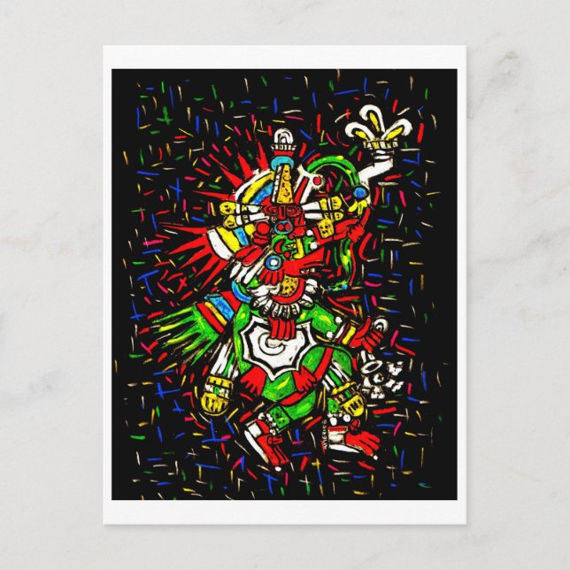 colourful kukulcan postcard (Front)