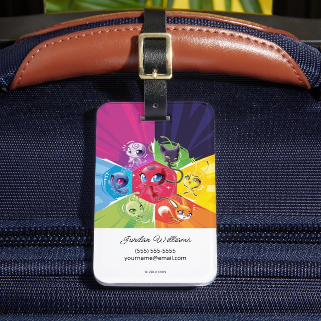Colourful Kwamis Luggage Tag (Front Insitu 2)