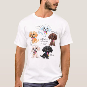 Colourful Labrador Retriever Puppy Pack, Cute Dog T-Shirt