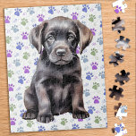 Colourful Labrador Retriever Puppy Paw Prints Jigsaw Puzzle<br><div class="desc">Looking for a fun and engaging activity to share with your family this holiday season? Look no further than our jigsaw puzzle collection featuring playful Labrador Retrievers! As a dog lover, you'll adore the variety of designs we offer, including cute and cuddly puppies, loveable yellow, chocolate, and black Labs, and...</div>
