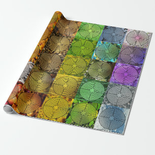 Colourful Labyrinth wrapping paper