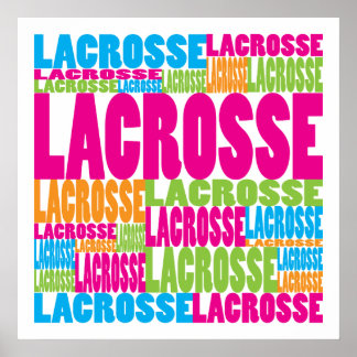 Colourful Lacrosse Poster