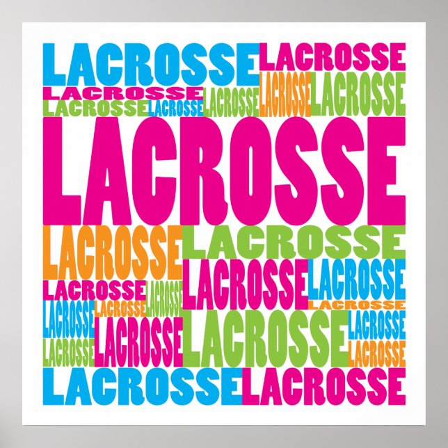 Colourful Lacrosse Poster (Front)