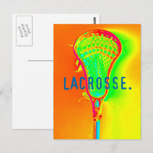 Colourful Lacrosse Stick Photo Art Postcard