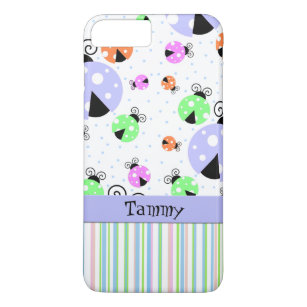 Colourful Ladybugs and Stripes Case-Mate iPhone Case