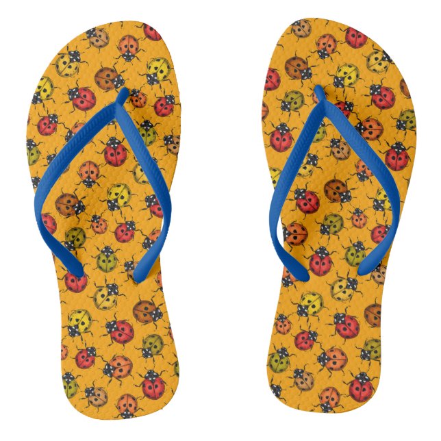 Colourful ladybugs flip flops (Footbed)