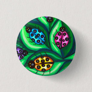 Colourful Ladybugs Insect nature original wildlife 3 Cm Round Badge