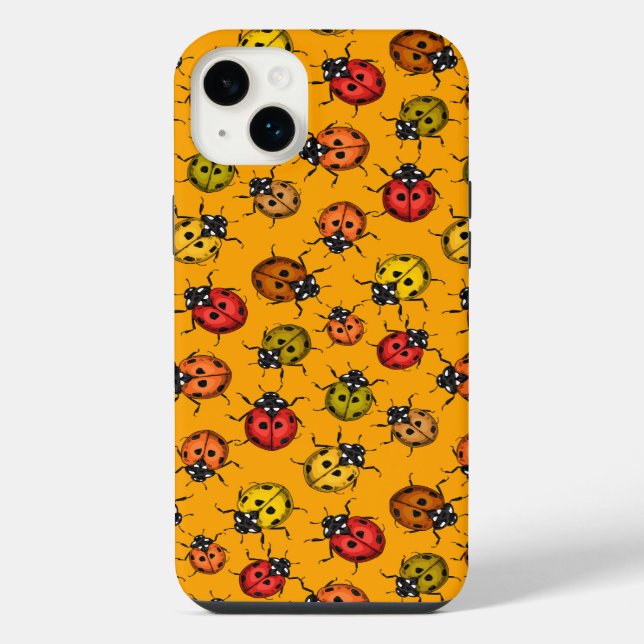 Colourful ladybugs iPhone case (Back)