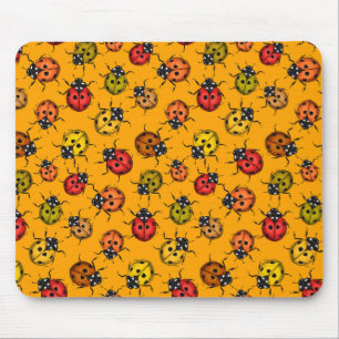 Colourful ladybugs mouse mat