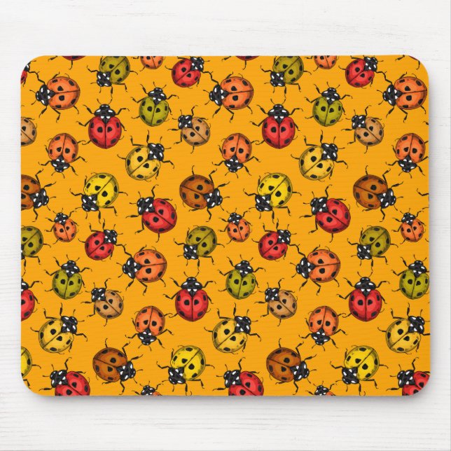 Colourful ladybugs mouse mat (Front)
