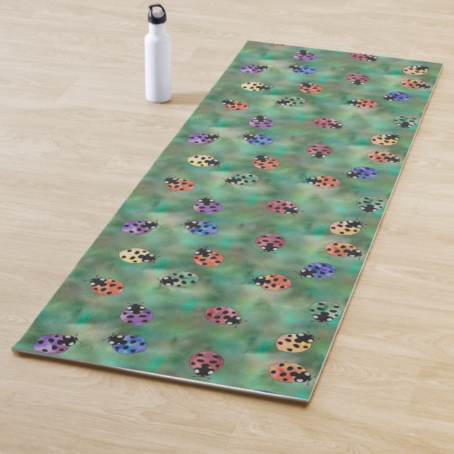 Colourful Ladybugs Yoga Mat (In Situ)