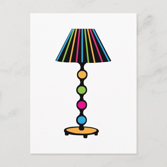 Colourful Lamp Postcard (Front)