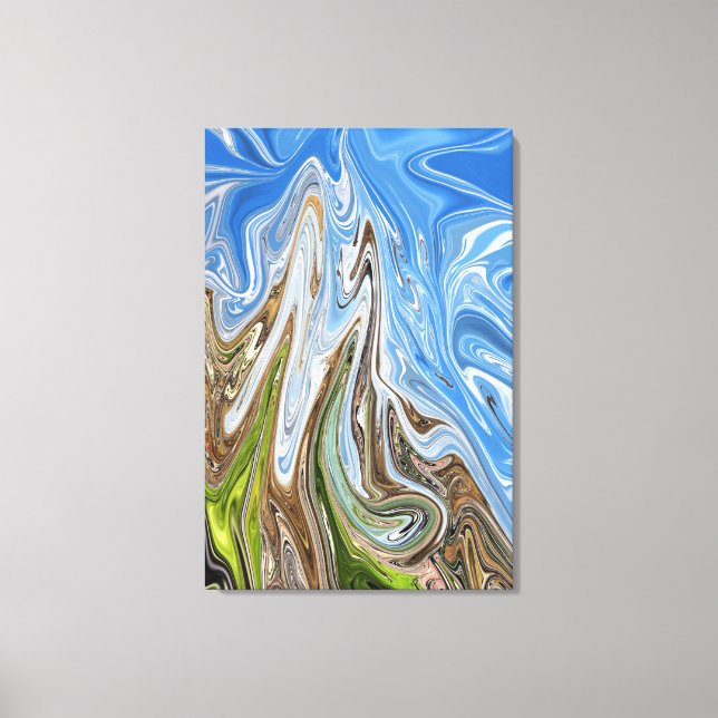 Colourful Landscape Abstract Art | Best fine art Canvas Print (Front)