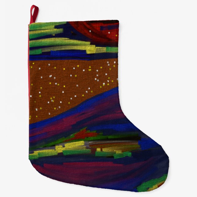 Colourful Landscape Christmas Stocking (Front)
