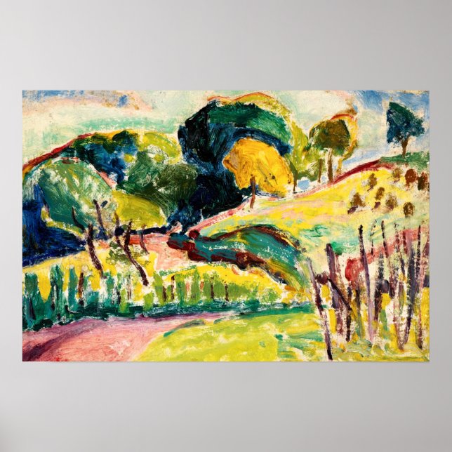 Colourful Landscape Painting Poster (Front)