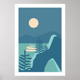 Colourful landscape poster
