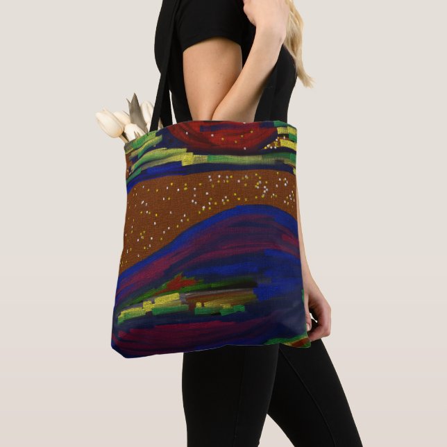 Colourful Landscape Tote Bag (Close Up)