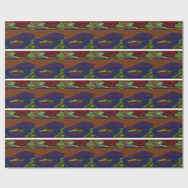 Colourful Landscape Wrapping Paper (Flat)