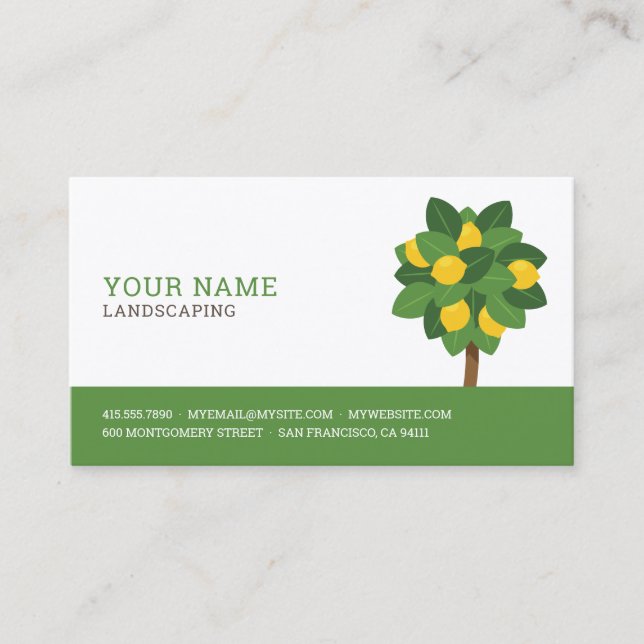 Colourful Landscaping Business Card (Front)