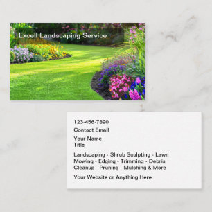 Colourful Landscaping Business Cards