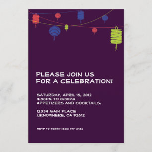 Colourful Lanterns Invite