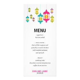 Colourful Lanterns Menu