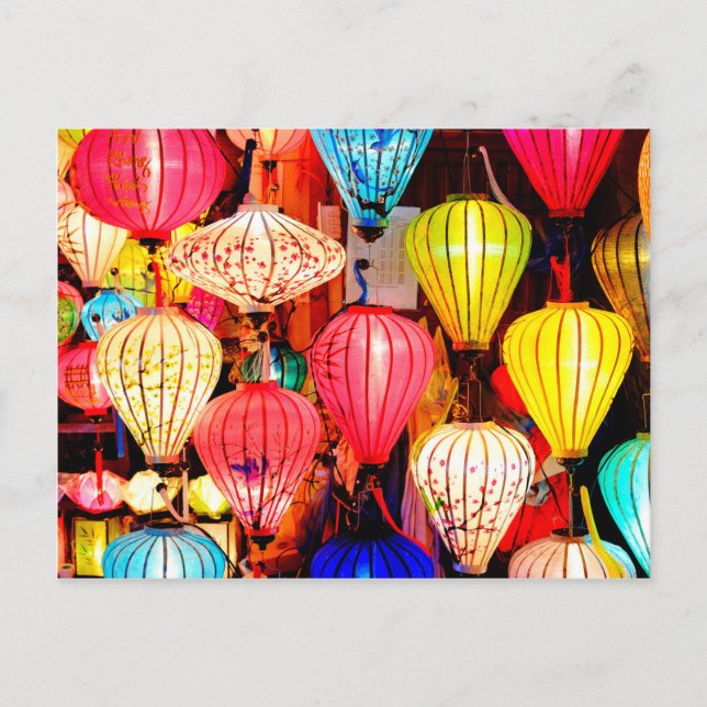 Colourful lanterns postcard (Front)